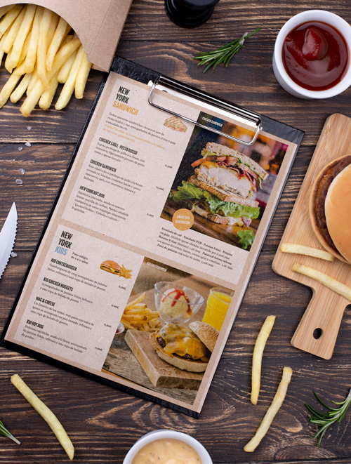 diseño carta restaurante proyecto clarisse