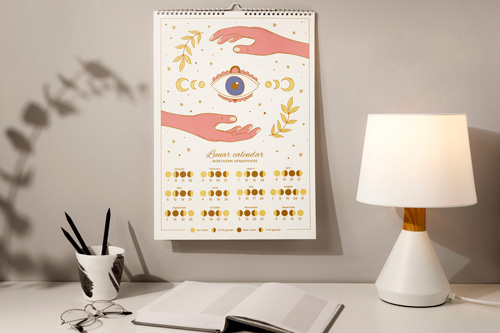 diseño calendario personalizado proyecto clarisse